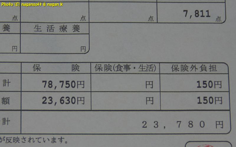 2025年10月14日の「なが～ン」が医者に支払った金額の領収証
