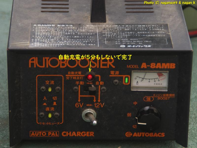 The starter motor stopped turning on the ATRAS battery. The automatic charging finished in less than five minutes.