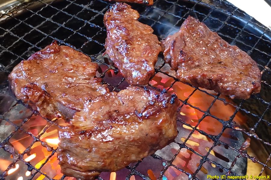 焼きあがった 泉州元気ハラミ、焼肉バイキング左近 末広店、2026年01月30日撮影