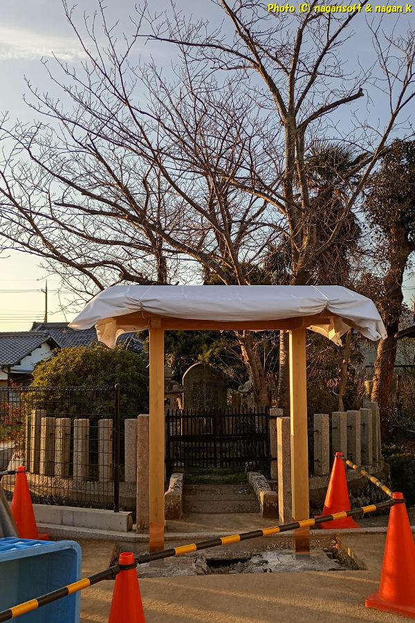 茅渟宮跡は門設置の工事中｜大阪府泉佐野市上之郷、2026年03月09日撮影