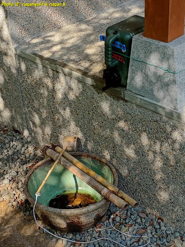 水道が来ていないのでポリタンクの水で手を洗う。大阪府・泉佐野丘陵緑地、2026年03月15日撮影