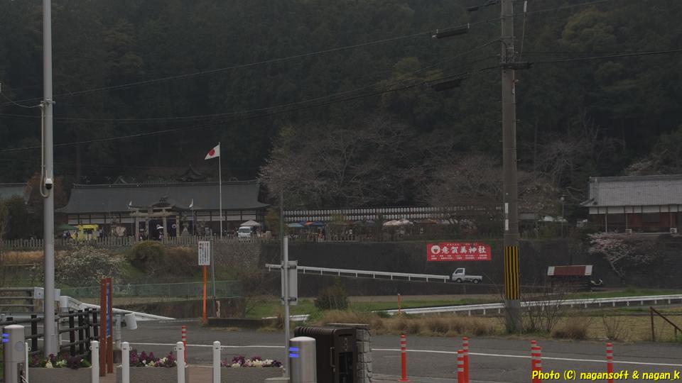 遠くから意賀美神社を見る｜大阪府泉佐野市上之郷の意賀美神社。2026年03月29日撮影