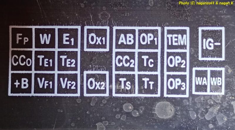 ダイアグコネクタカバー裏側に記されているコネクター図｜クラウンワゴン“E-GS130G”｜2026年06月06日撮影