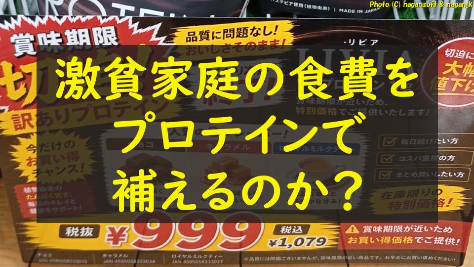 激貧家庭の食費をプロテインで補えるのか？なが〜ン家は実験中｜なが～ンのごちゃごちゃ 出口のないジャンクなパラダイス