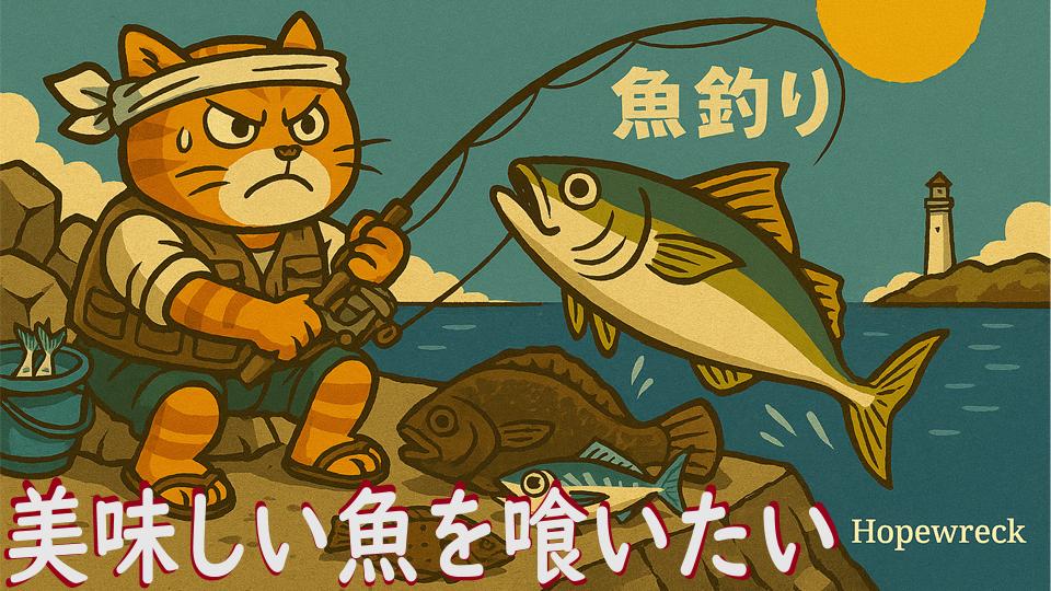 「なが～ン」家庭が美味しい魚を喰いたいがために、貧乏めいた釣りと、釣った魚を喰う内容です。